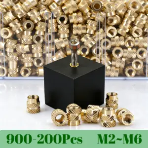 Heat-Set Threaded Inserts M2 M3 M4 M5 M6 Heat Set Insert for 3D Printing Component Plastic Part Loptop Brass Metric Knurled Nuts