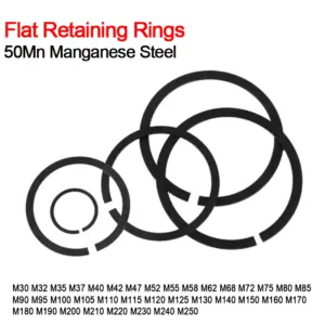 50 Manganese Steel Flat Retaining Rings Wire Circlip Clip C-Clip M30 M32 M35 M37 M40 M42 M47 M52 M55 M58 M62 M68 M72-M250 GB305