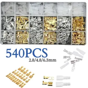 540/360Pcs Box Insulated Male Female Wire Connector 2.8/4.8/6.3mm Electrical Crimp Terminals Termin Spade Connector Assorted Kit