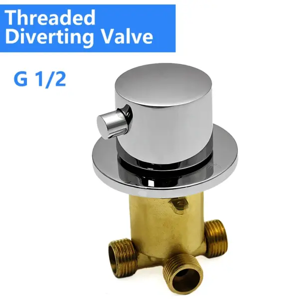 Chromed Solid Brass G 1/2" Thermostat Mixer Valve For Bathroom Shower Faucet Thermostatic Temperature Control Valve Replacment