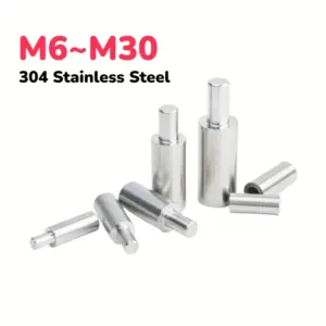 M6~M30 304 Stainless Steel Round Welding Door Hinge Heavy Duty Male Female Plug Door Shaft