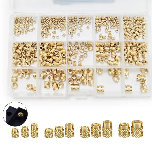 M2 M2.5M3 M4 M5 M6 Brass Heat Insert Nut Assortment Set Hot Melt Knurled Threaded Insert Embedment Copper Nut 3d Print Nutinsert