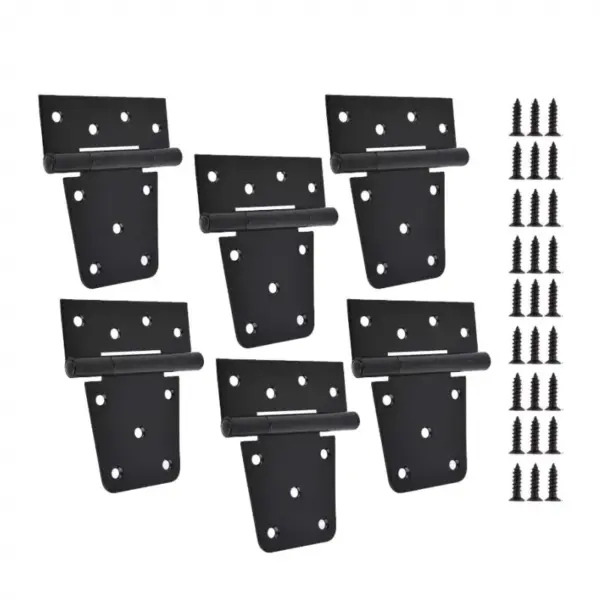 Heavy-Duty Door Hinge 3.5 Inches 8.9 cm Black Door Shed Hinge Square Barn Hinge Shed Wooden Fence Door