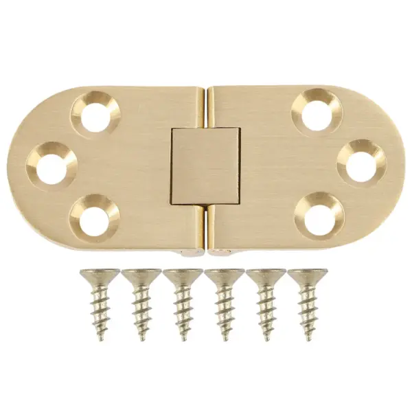 2Pcs Solid Brass Table Hinges Satin Finish Heavy Duty Folding Table Cabinet Door Cupboard Drawer Hinges for Home Workshop Repair