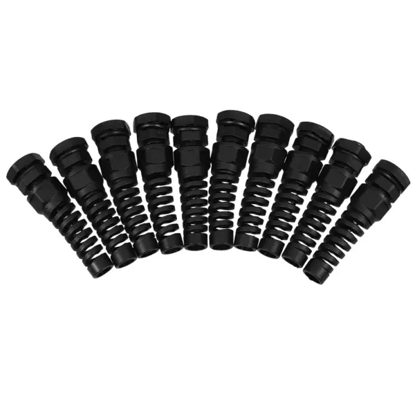 10Pcs Nylon Cable Glands Waterproof Anti-Bend Strain Relief Joints for Heavy-Duty Outdoor Electrical Installations