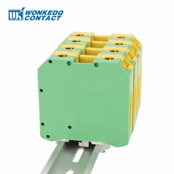 USLKG50 Ground Modular Screw Terminal Block Din Rail Mounting 50mm² Connector Earthing Wire Electrical Protective USLKG 50