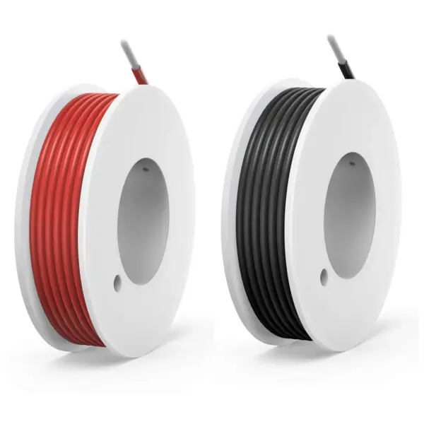 24 AWG Silicone Wire 2 Colors 30ft Each, Flexible Tinned Copper Hookup Wire Kit for DIY
