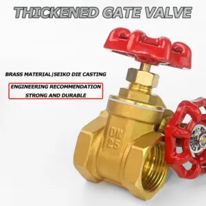 G 1/2" 3/4" 1" 1-1/2" 2"  Female Thread Brass Gate Valve DN15 DN20 DN25 DN32 DN40 DN50 with Steel Handwheel Full Port