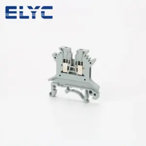 100Pcs UK1.5N UK 1.5 Screw Feed-through Universal Plug 2-Connductor Wire Electrical Connector DIN Rail Terminal Block UK 1.5N