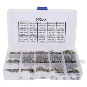 300Pcs Boxed 304 Stainless Steel Wire Thread Insert M3-M5 Thread Repair Helicoil Kit