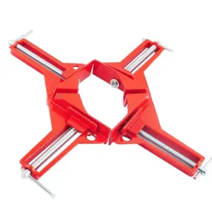 4-Piece Corner Clamp 90 Degree Right Angle Outside Vise Frame Holder Timber Work