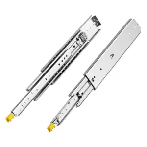 500lb 18-60in Full Extension 3-Fold Heavy Duty Ball Bearing Drawer Slides with Double Lock Silent Cabinet Roller System