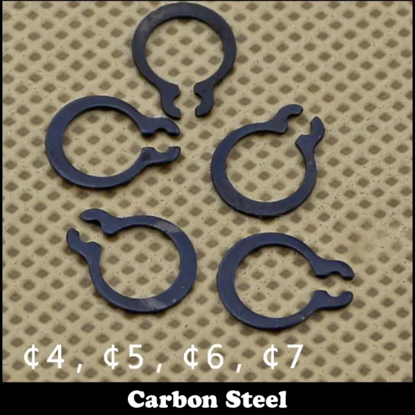 M4 M5 M6 M7 Carbon Steel Mn65 Washer DIN471 C-Type Calabsah Type Snap Retaining Ring For 4mm 5mm  6mm 7mm External Shaft Circlip