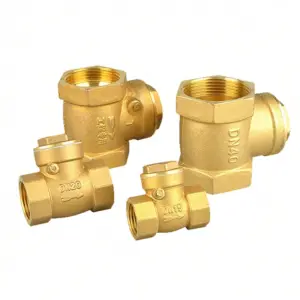 Brass Horizontal Non Return Forged Check Valve For Water Sanitary Fittings