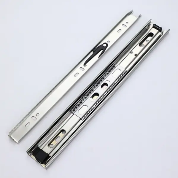 3 Section Soft Close Ball Bearing Drawer Slides Full Extension Side Mount Runner Damping Buffer Cabinet Rails 11/13/15inches