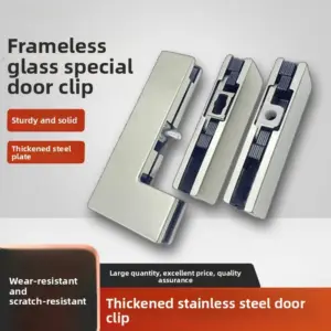 Glass Door Upper and Lower Pinch Clip Frameless Spring Door Accessories Pinch One-word Up and Down Door Clip