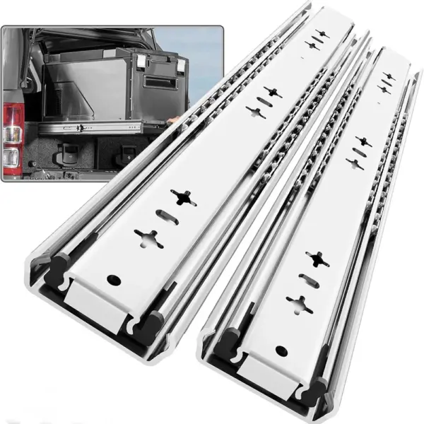 1 Pair Heavy Duty Drawer Slides No Lock 53mm Wide Load Capacity 120kg Full Extension Ball Bearing Side Mount Rail