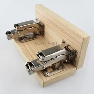 1 heavy-duty adjustable 130-170 degree cabinet door hinge with non drilled bridge spring hinge hardware accessory