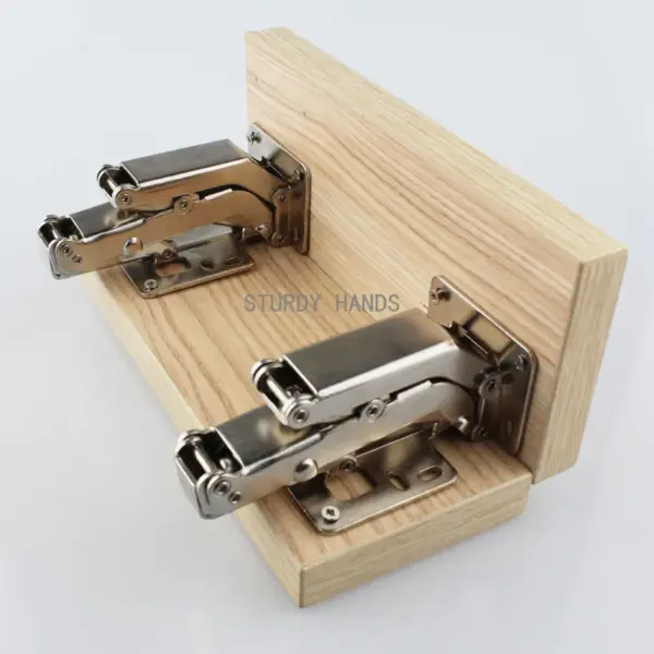 1 heavy-duty adjustable 130-170 degree cabinet door hinge with non drilled bridge spring hinge hardware accessory