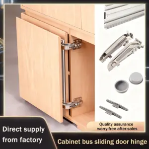 Summit Silent Buffer Damping Heavy Duty Imported Bus Sliding Door Hinge For Wardrobe Wood Door Corner Cabinet Folding Swing