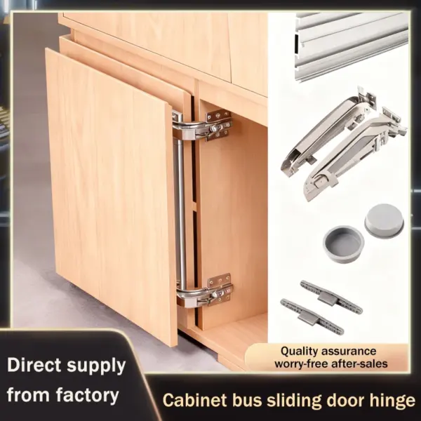 Summit Silent Buffer Damping Heavy Duty Imported Bus Sliding Door Hinge For Wardrobe Wood Door Corner Cabinet Folding Swing