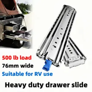 500LBS Heavy Duty Drawer Slides With Lock/No lock Drawer Rail Ball Bearing Full Extension Heavy Loading 3-Fold Guide Rail