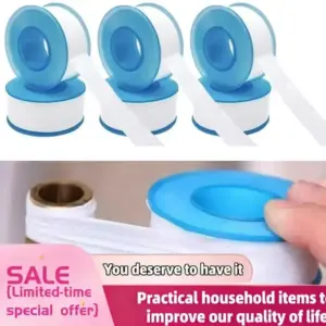 10Pcs PTFE Plumbing Thread Seal Tape Oil-Free Leakproof Sewer Plug Water Pipe Faucet Repair Tool Adhesives Sealants
