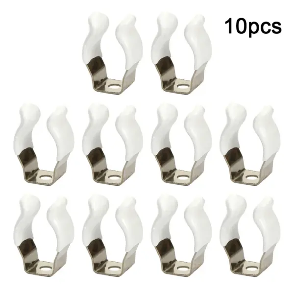 10pcs Spring Terry Clips Clamp Pipes 10/12/16/19/25/28mm Base Tool Clips Heavy Duty Pipes Clamp Holders Tube Fixing Clips