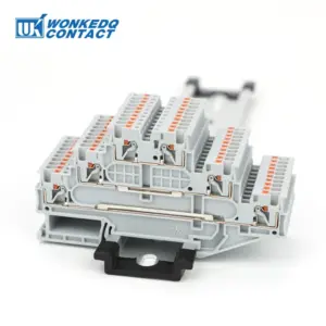 5Pcs PT1.5/S-3L Three Level Push In Terminal For 1.5 mm2 3 Layer Wire Connectors Electric Din Rail Terminal Block PT 1.5-3L