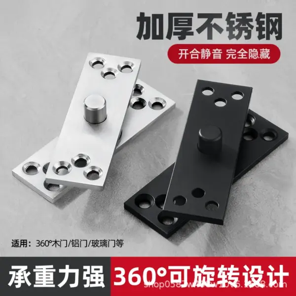 Hinge 360 Degree Rotating Door Furniture Cabinet Swivel Hidden Heavy Duty Stainless Steel Durable Long Lasting Bearings