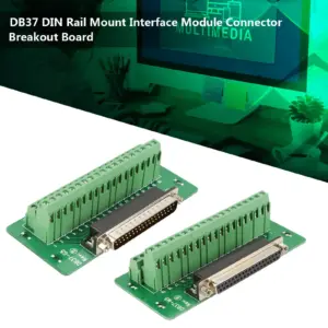 Board Module DB37 DIN Rail Mount Interface Module Male / Female Connector  Board Terminal Blocks Module