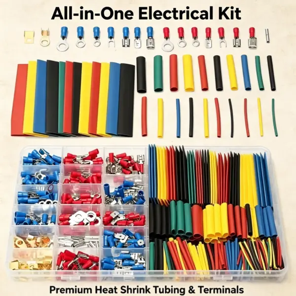 102/678PCS Male & Female Spade Crimp Connector Kit – 15 Types of Electrical Terminals Includes Spade, Ring, Fork Wire Connectors