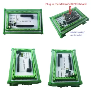 DIN Rail Mount Shield for Arduino MEGA2560 PRO 12V 24V DC Power Adapter with Terminal Blocks DIY Home Automation