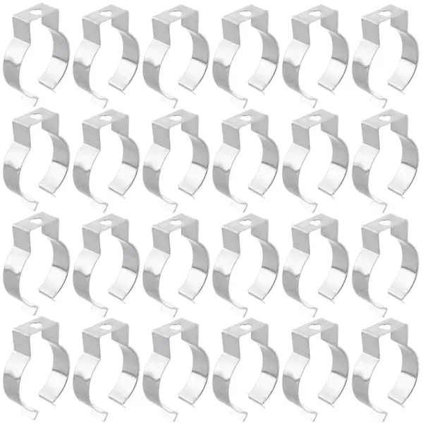 50pcs T8 U Clips Holder Bracket Light Fixture Mounting Bracket Accessories for LED Light Bulbs / Fluorescent Tube / Pipe Clamps