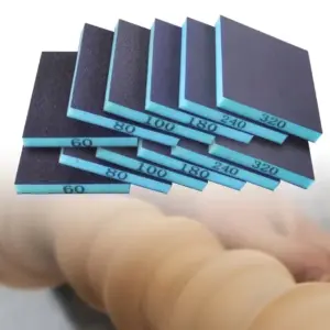 12Pcs Washable Reusable Wet Dry Sanding Block Sponge Sandpaper for Wood Metal Furniture