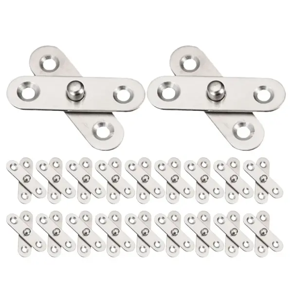 20Pcs Stainless Hidden Hinge Steel Hidden Hinges Home Door Adjustable Up Down Hinge 360 Heavy Duty Degree Rotatable Hardware