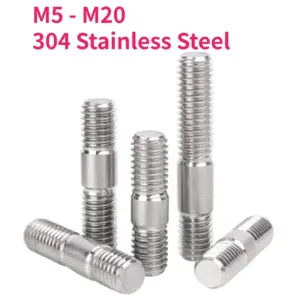 M5 M6 M8 M10 M12 M14 M16 M18 M20 304 Stainless Steel Unequal Length Double End Bolts Dual Thread Rod Stud Bar Tooth Stick