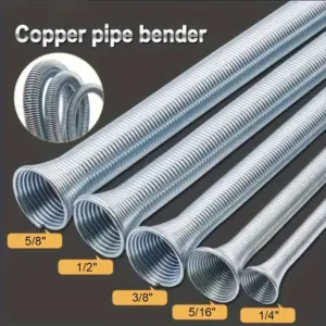 5Pcs/Set 1/4 1/2 3/8 5/8 5/16 Spring Pipe Benders Internal Folding Spring Steel Tube Bender Manual Copper Pipe Bending Tool
