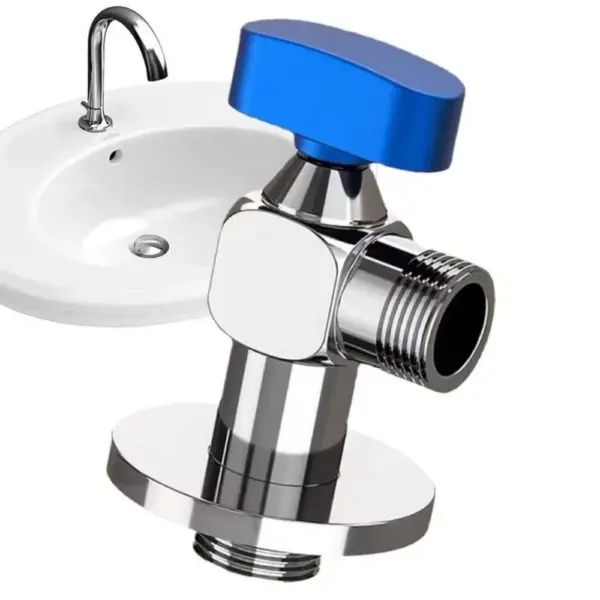 Leak-Proof Water Pipe Shut Off Valve High Flowing Hot and Cold Water Control Water Valve Sturdy Thread Triangular Valve Sinks