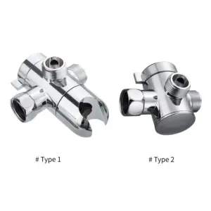 1Pc 3-Way G1/2 Shower Diverter Valve Water Separator Shower Tee Adapter Adjustable Faucet Switcher Bathroom Replacement Part ABS