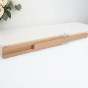 1Set Heavy Duty Wooden Drawer Slides Bottom Mount Smooth Quiet Full Extension Cabinet Dresser TV Stand Hidden Door Rails