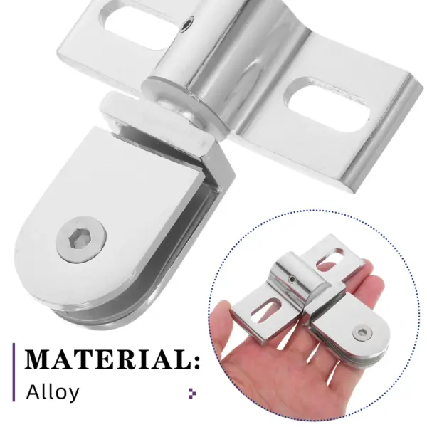 2Set Frameless Glass Shower Door Pivot Hinges Heavy Duty Alloy Bathroom Hardware Smooth Operation Replacement Parts Glass Shower