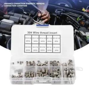 150PCS Helicoil Wire Thread Repair Inserts Kit Set M3M4 M5 M6 M8 Stainless Steel Threaded Bushings Thread Recovery Fasteners