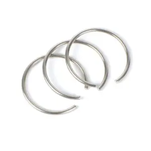 Yiqianyuan 10Pcs Round Wire 0.5mm Diameter SUS304 Stainless Steel Non-standard Snap Rings Hole Retainer Circlips for Shaft