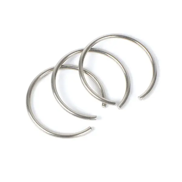 Yiqianyuan 10Pcs Round Wire 0.5mm Diameter SUS304 Stainless Steel Non-standard Snap Rings Hole Retainer Circlips for Shaft