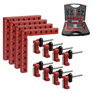 90 Degree Positioning Squares Right Angle Clamps 5.5" x 5.5"Aluminum Alloy Woodworking Carpenter L-Type Corner Clamping Tool fo