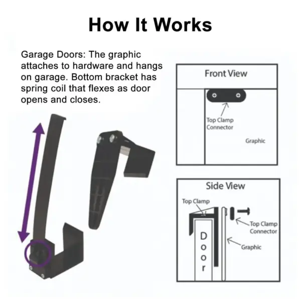 Promotional Banner Clips Festive Christmas Garage Door Banner Clips Clamps for Quick Installation Decorations Spring Bracket