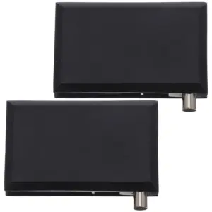 2Pcs Frameless Glass Door Pivot Hinges Zinc Alloy Heavy Duty Hinge for Seamless Modern Interior Doors Black Matte