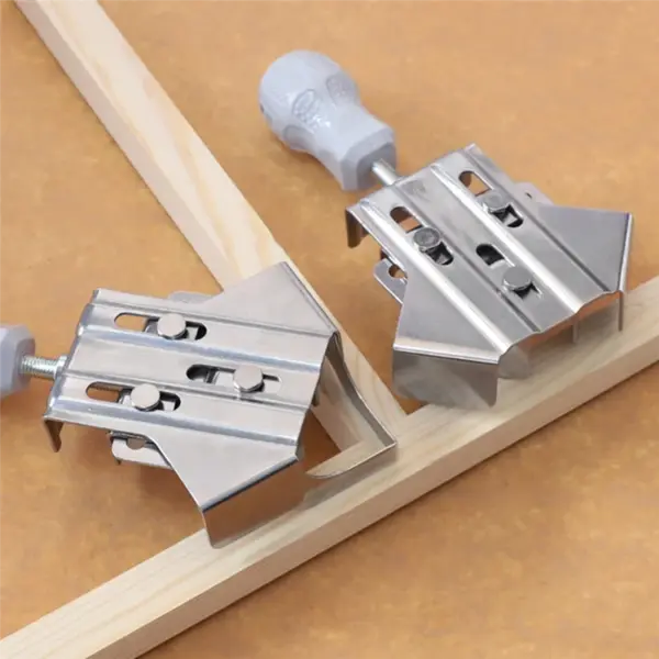 4Pc Corner Clamp Stainless Steel 90Degree Right Angle Clamp Adjustable Woodworking Positioning Square Fixed Frame Clamp-B51B