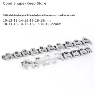 Durable 9/11 Pc Flare Nut & Crowfoot Wrench Set for 3/8" Drive with Organizing Rack